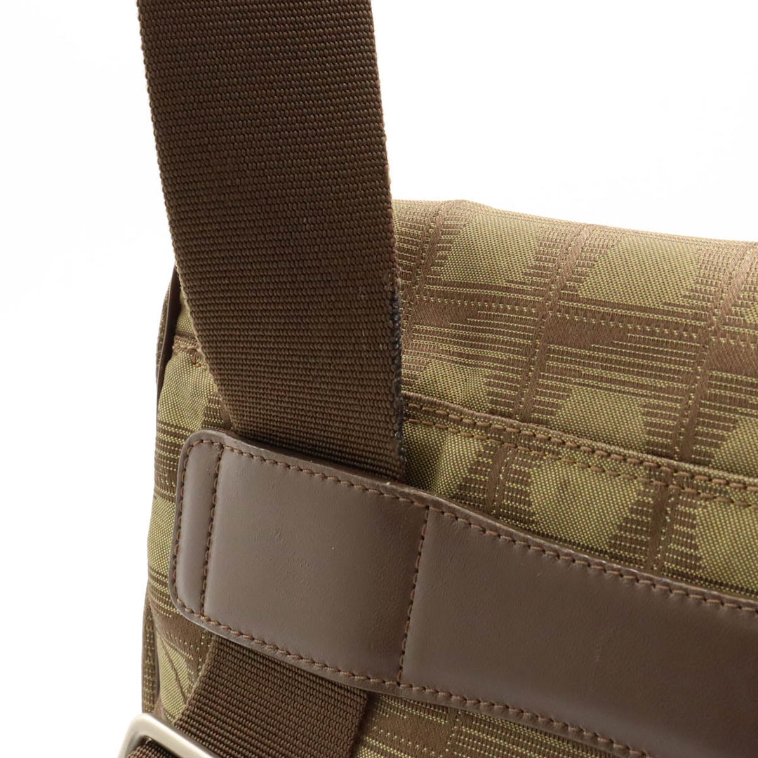 Top Quality Chanel New Label Line Rucksack Backpack 2WAY Nylon Jaguar Leather Curry A15958