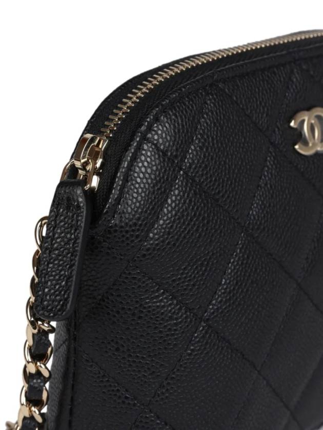 CC Logo Mini Pouch Cross Bag Black Chanel