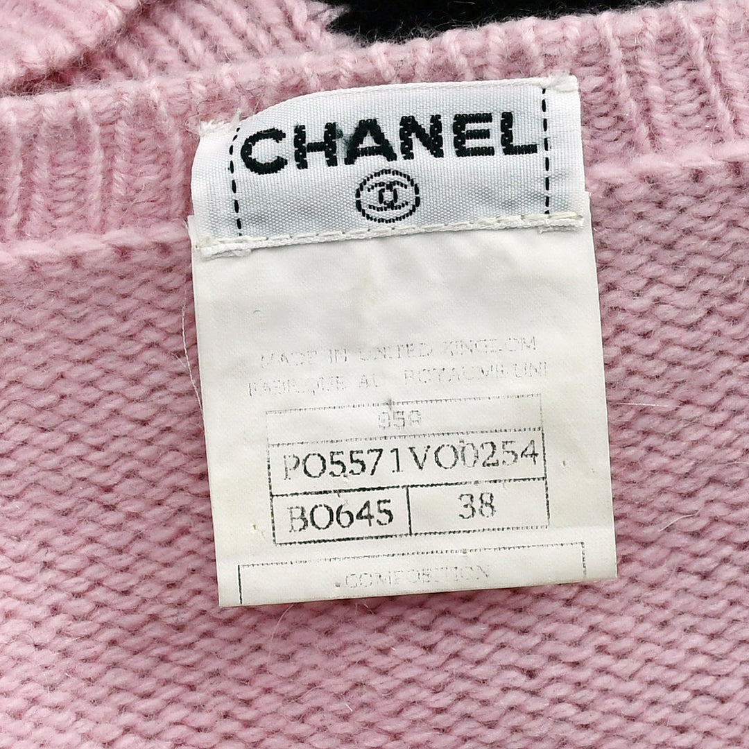 Top Quality Chanel Fall 1995 bow-print cashmere jumper #38