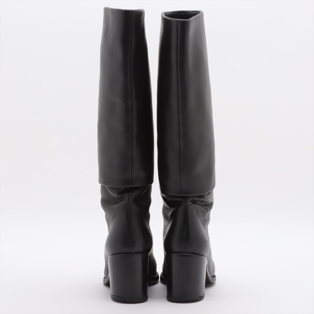 Top Quality Chanel Coco Leather Long Boots 36  Black G27808 Lift