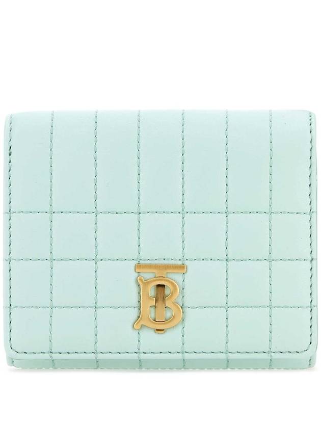 Burberry Lola Quilted Tri-Fold Half Wallet Blue