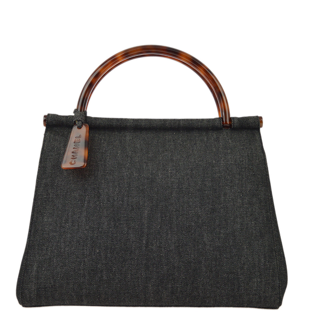 Top Quality Chanel Black Denim Handbag