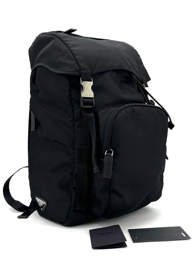 2VZ135 Triangle Logo Re Nylon Saffiano Backpack
