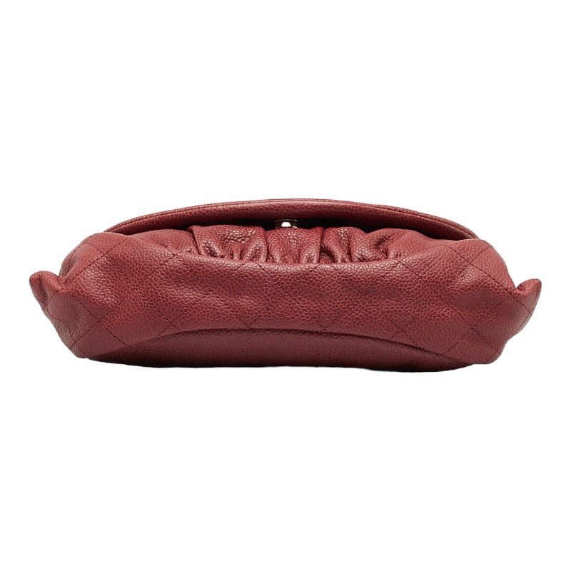 Top Quality Chanel Cocomark Half Moon Chain houlder Bag Wine Red Caviar S  CHANEL