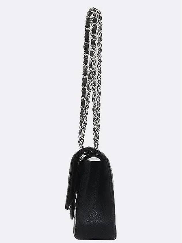 A01112 Caviar Classic Medium M Size Flap Chain Shoulder Bag Chanel
