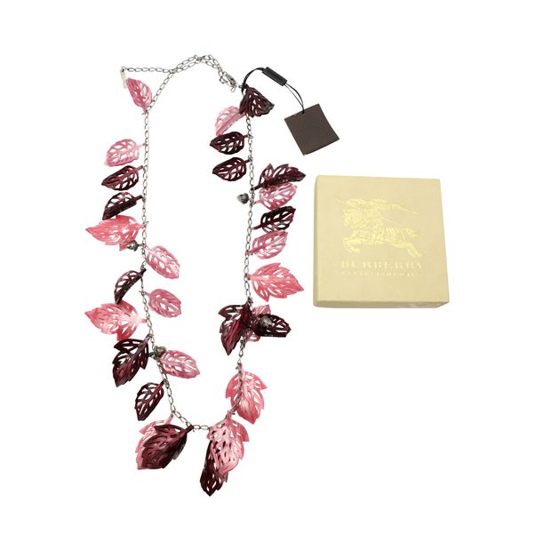 BURBERRY Purple Resin Long Necklace