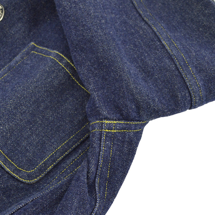 Top Quality Chanel Collarless Denim Jacket Indigo 96A #34