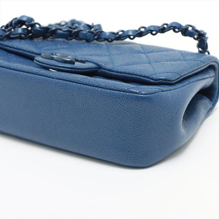 Top Quality Chanel Matrasse Caviar S Chain Shoulder Bag Blue Silver Gold  29th