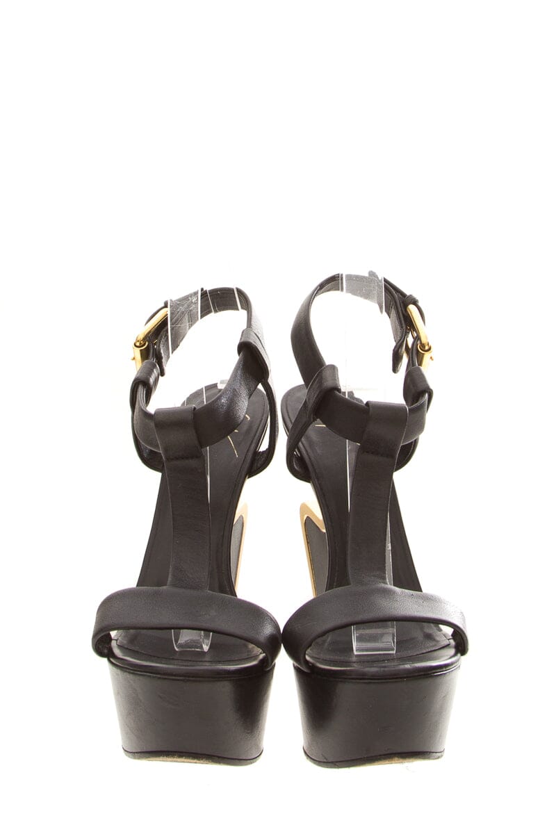 Giuseppe Zanotti Black Wedge SZ 37