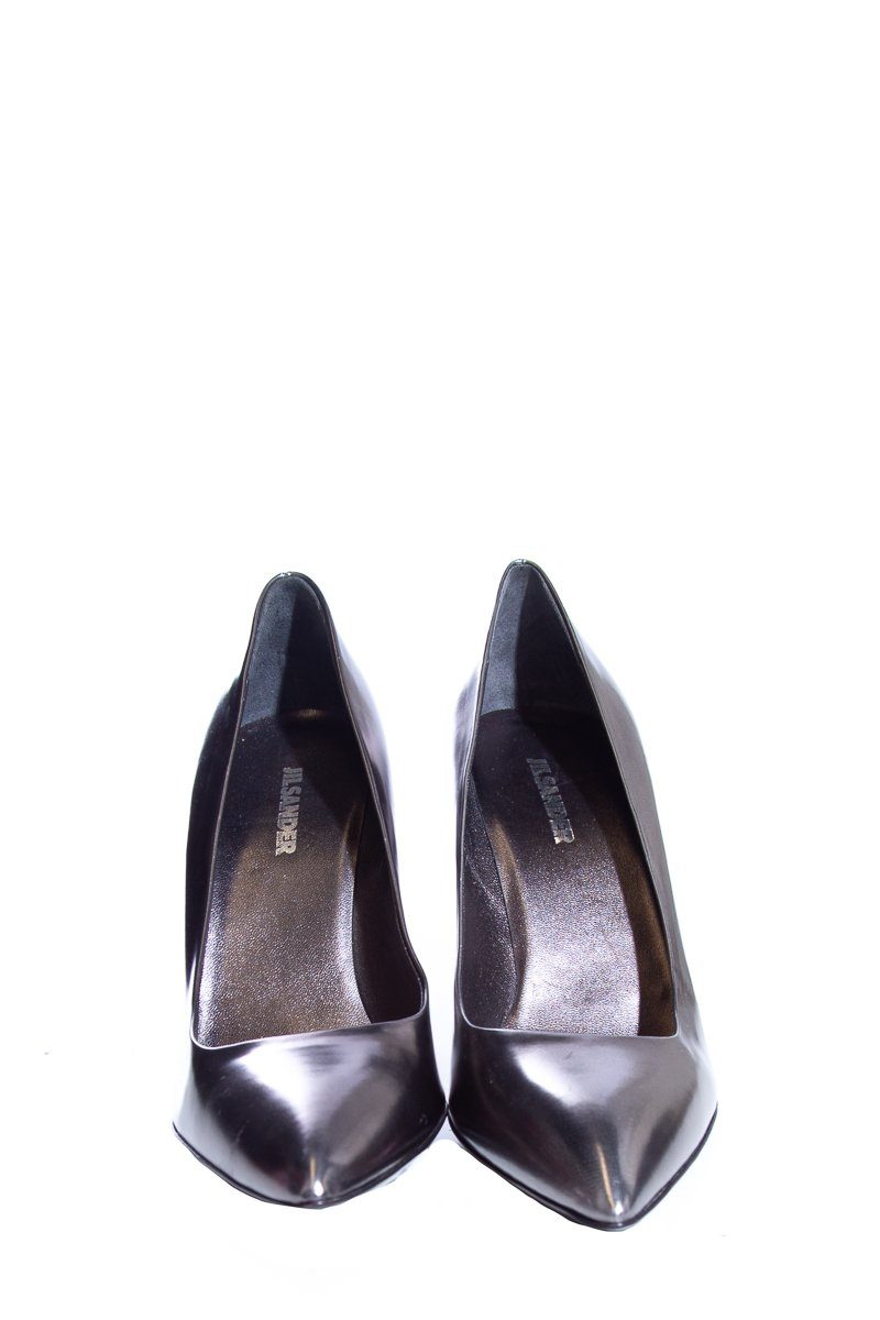 Jil Sander Gun-Metal Wedge SZ 37.5