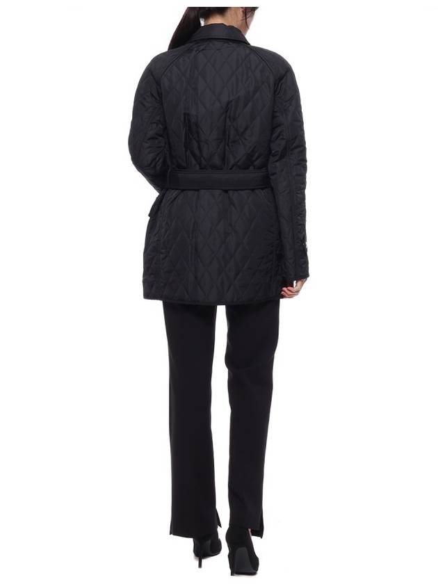 Burberry Diamond Quilted Nylon Canvas Field Jacket Black