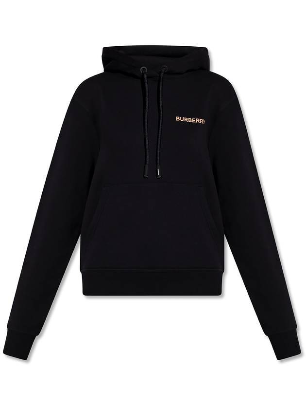 Burberry WoMen's Back Embroidered Deer Hoodie Black