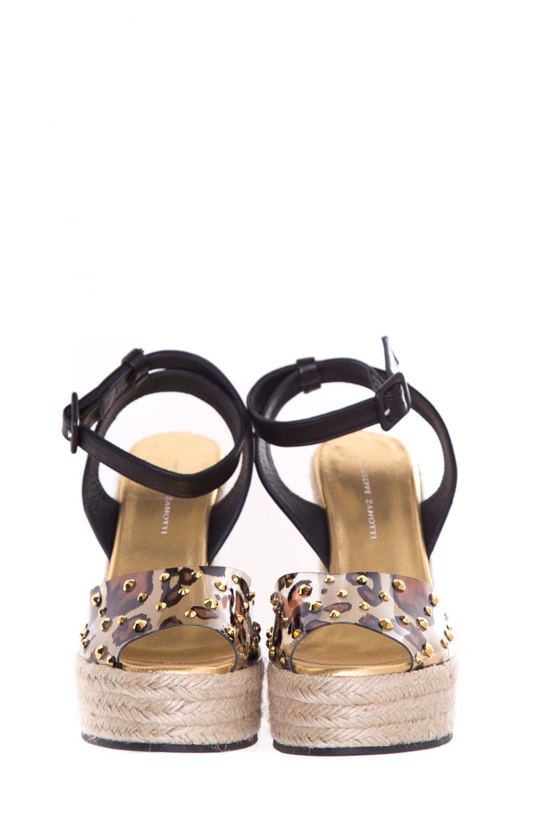 Guiseppe Zanotti Leopard PVC Espadrille SZ 37