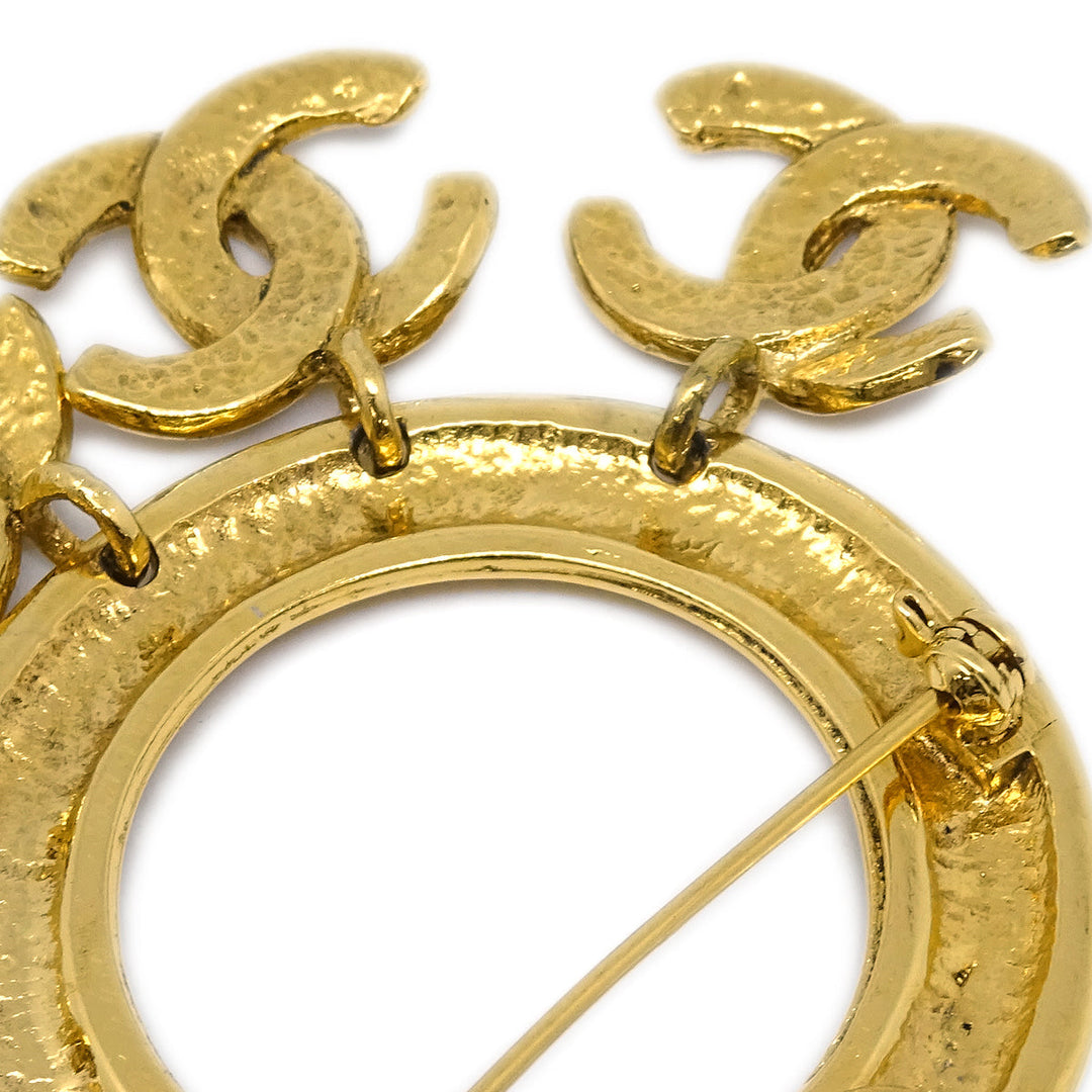 Top Quality Chanel Fringe Brooch Pin Gold 94P