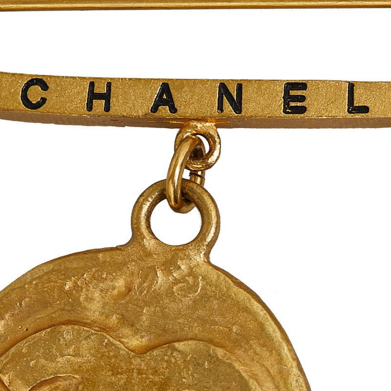 Top Quality Chanel Vintage Logo Cocomark Coin Brochure Gold   Chanel