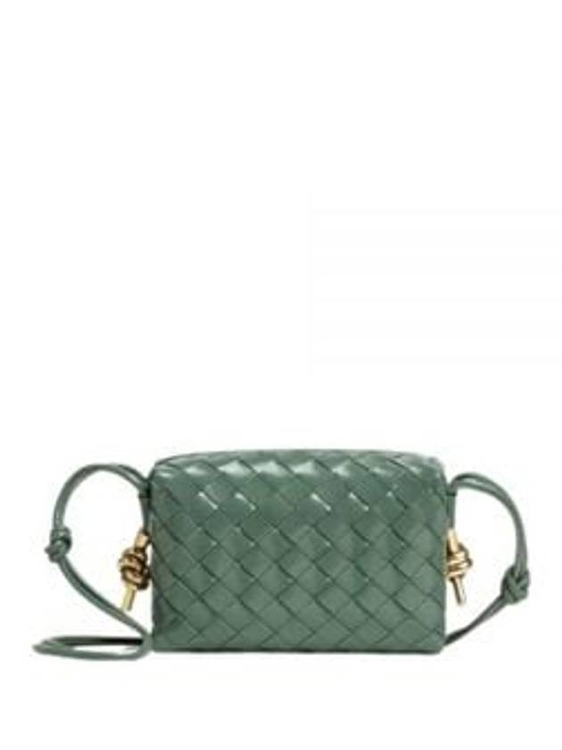 Bottega veneta Intrecciato Loop Camera Mini Shoulder Bag Aloe