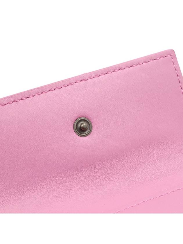 Bottega veneta Pink Intrecciato VN 3 fold folder wallet 493284