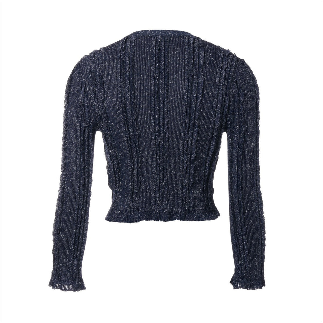 Top Quality Chanel Coconut Button 23P Viscous Cardigan 34  Navy P74585  Race Short Race
