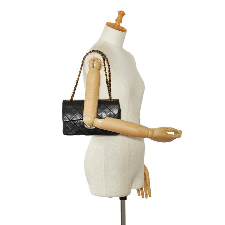 Top Quality Chanel Mattress 23 Double Flat Gold  Chain houlder Bag Black  S  Chanel