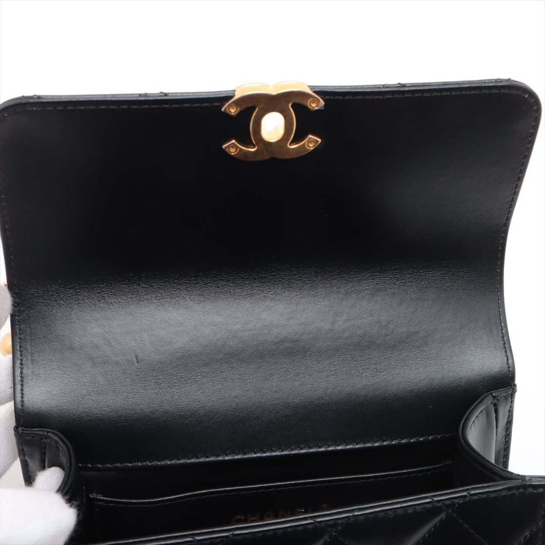 Top Quality Chanel Lambskin  Chain Shoulder Bag Black G  AS2615