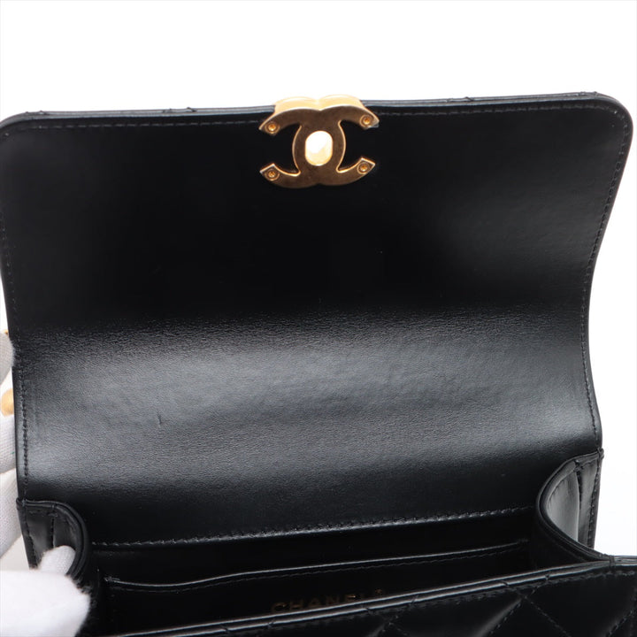 Top Quality Chanel Lambskin  Chain Shoulder Bag Black G  AS2615