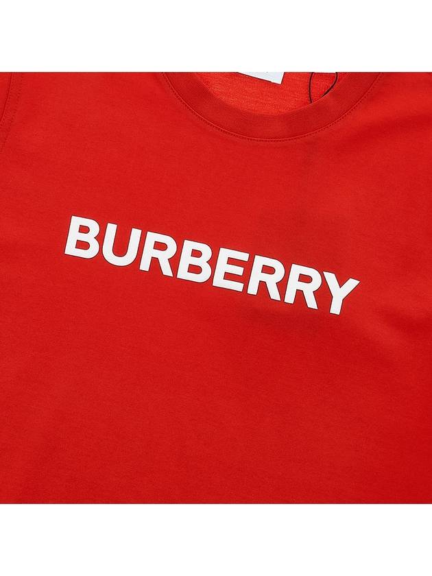 Burberry Logo Print Short Sleeve T-Shirt Red