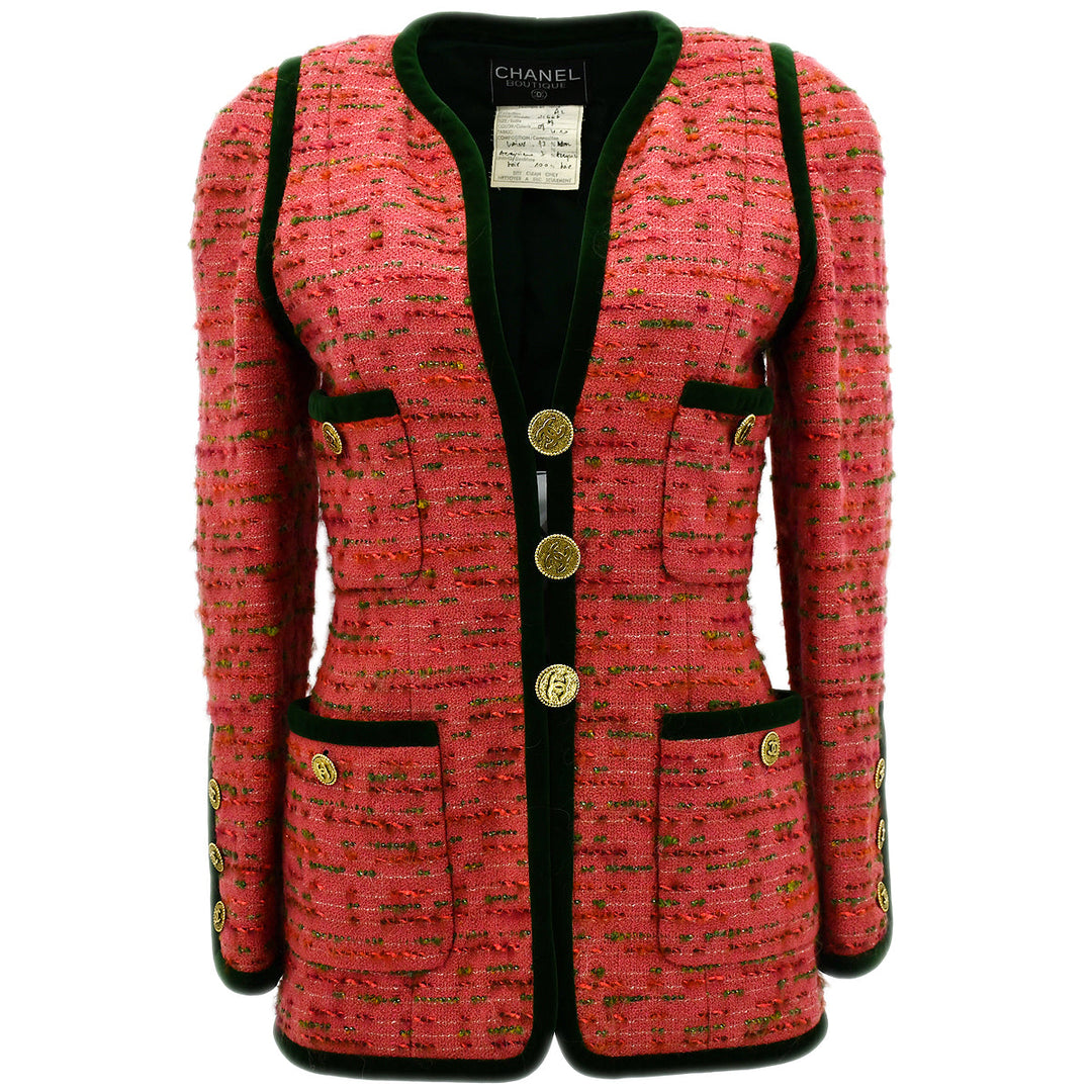 Top Quality Chanel Collarless Jacket Pink A2 #38