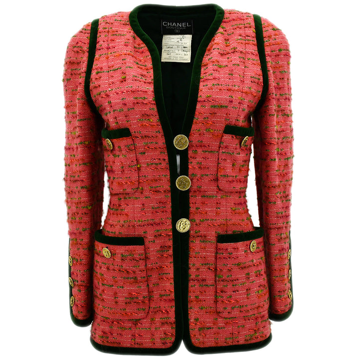 Top Quality Chanel Collarless Jacket Pink A2 #38