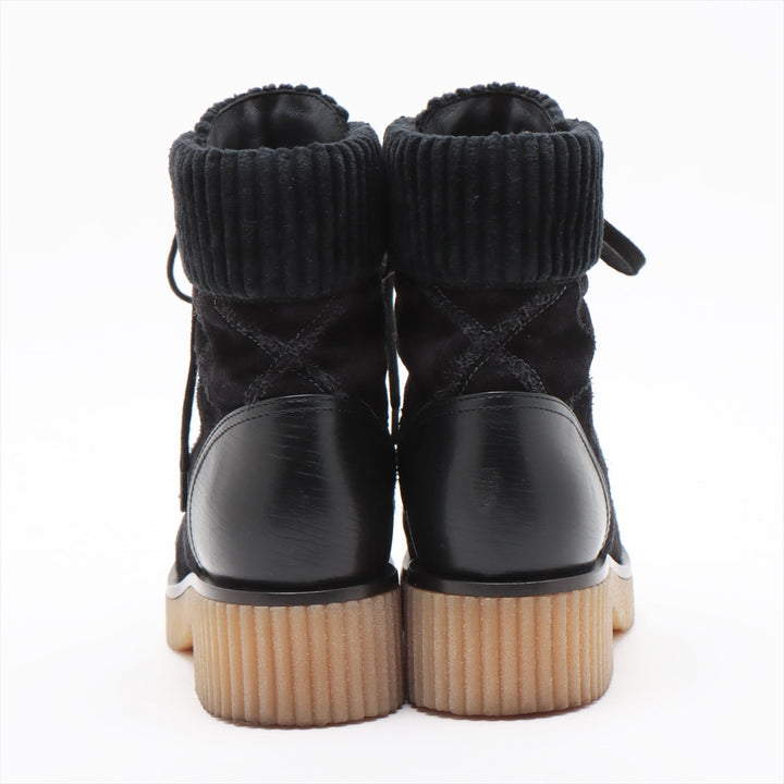 Top Quality Chanel Coco Leather X Suede Shoes 36  Black G36536 Matrasse