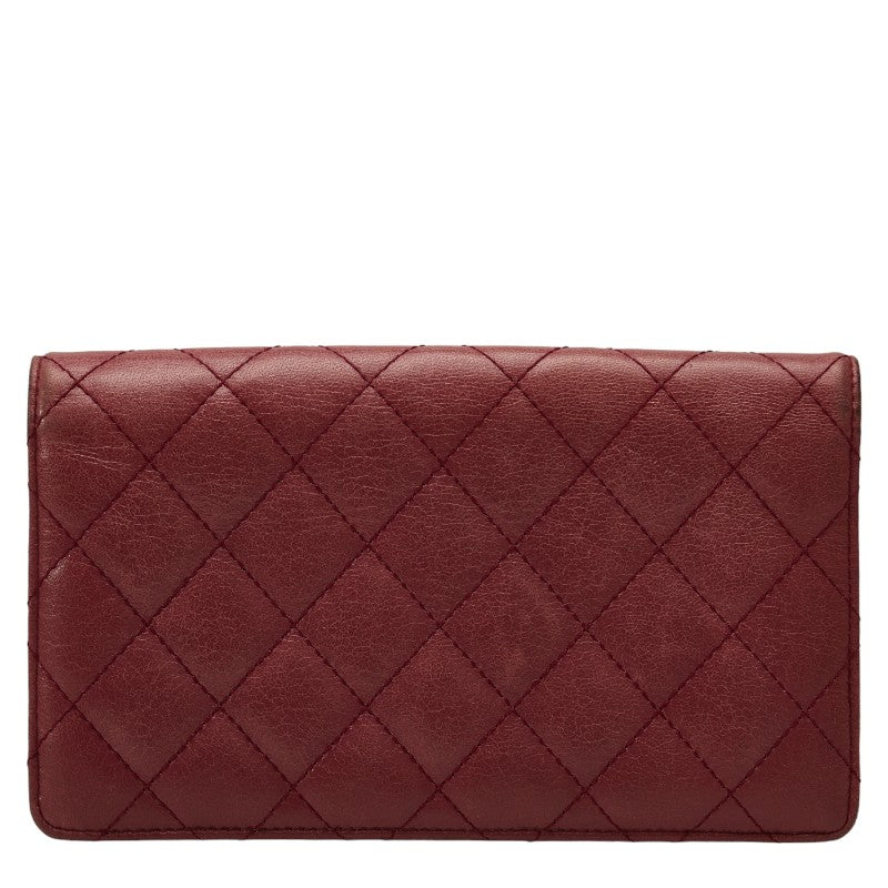 Top Quality Chanel Matrace Cocomark Long Wallet Two Foldable Wallet Pink Leather Lady Chanel