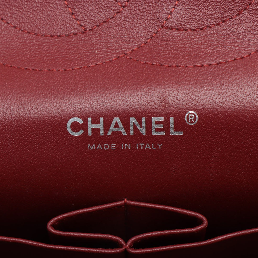 Top Quality Chanel Decamatrasse Caviar S Double Flap Double Chain Bag Bordeaux Silver  15th