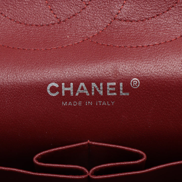 Top Quality Chanel Decamatrasse Caviar S Double Flap Double Chain Bag Bordeaux Silver  15th