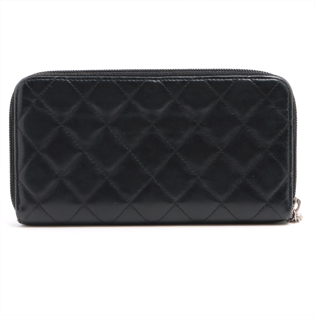 Top Quality Chanel Combon Line in Round  Wallet Black Silver  13th Series Seal Coloring