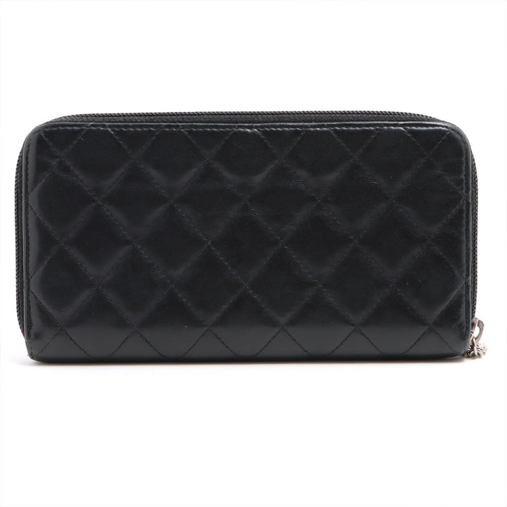 Top Quality Chanel Combon Line in Round  Wallet Black Silver  13th Series Seal Coloring