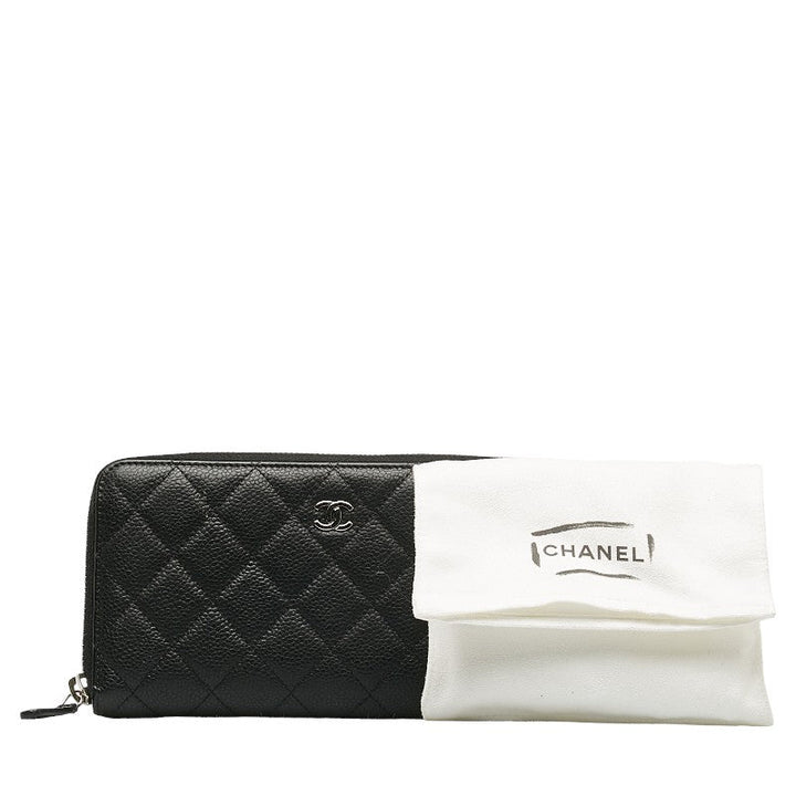 Top Quality Chanel Coco Long Wallet Black Caviar S  Chanel