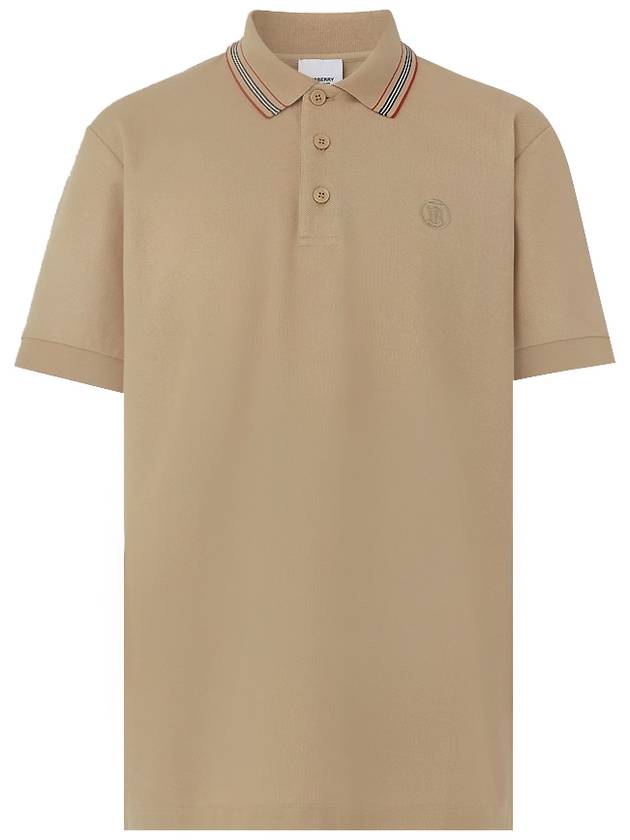 Burberry Icon Stripe Collar Cotton Polo Shirt Soft Phone