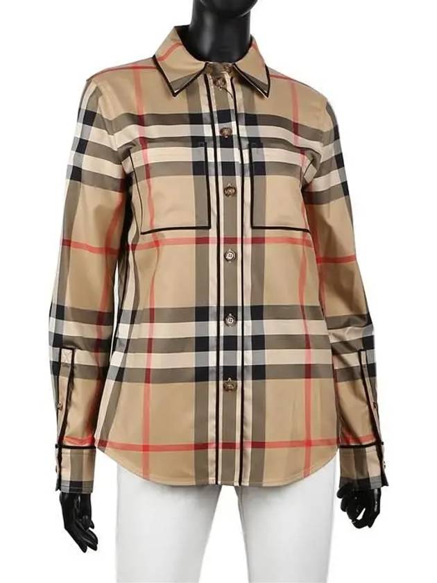 Burberry Vintage Check Cotton Long Sleeves Shirt Archive Beige