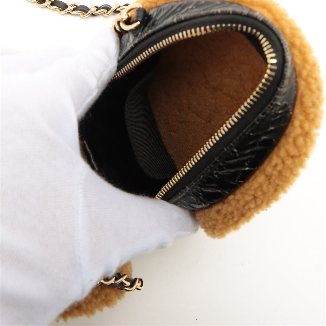 Top Quality Chanel Coco Boar Chain Shoulder Bag Black  Brown Gold  28th