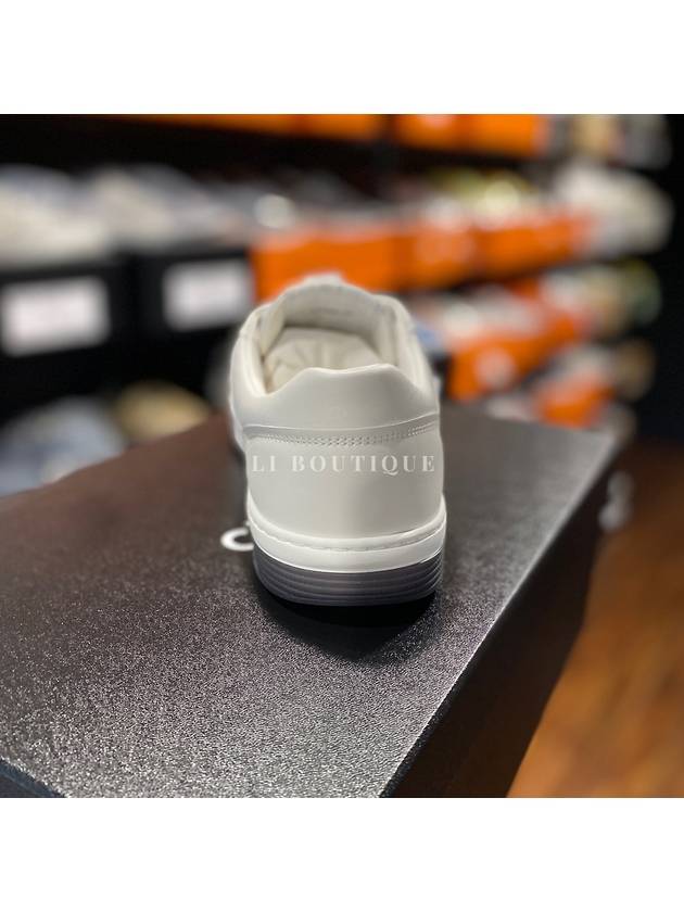 CC Logo Calfskin Low Top Sneakers White Chanel