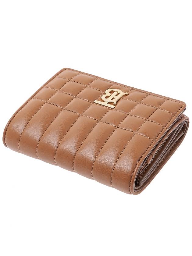 Burberry Quilted Leather Small Lola Half Wallet Brown