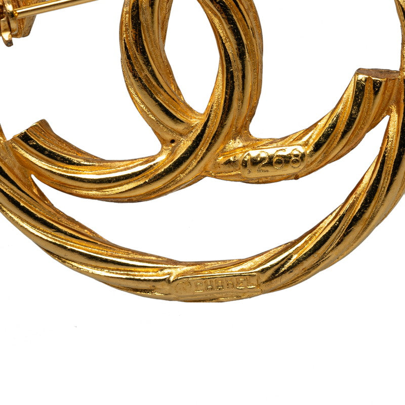 Top Quality Chanel Vintage Cocomark Turned Brochure Gold   Chanel