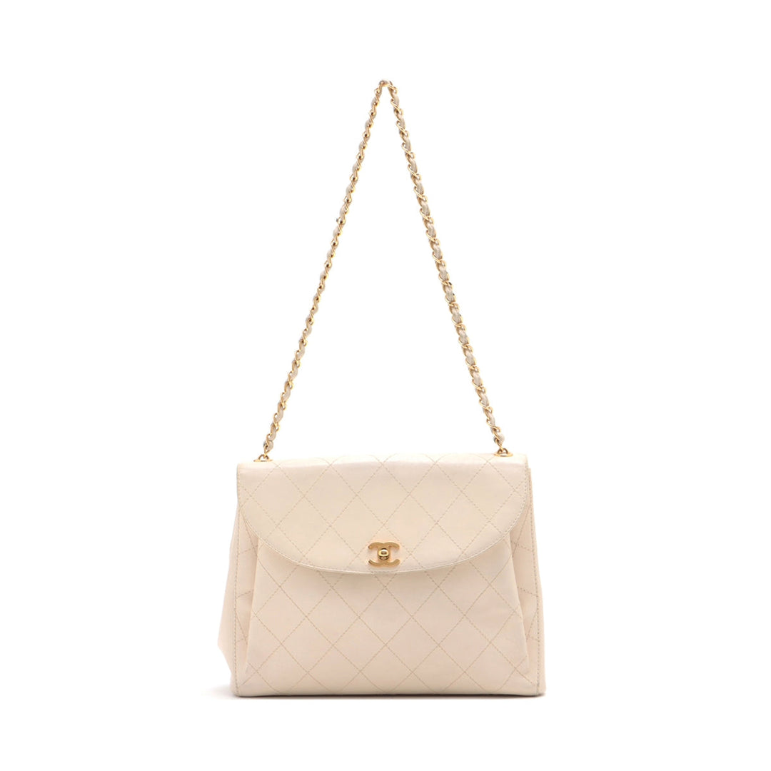 Top Quality Chanel Matrasse  Chain Shoulder Bag Beige Gold  5th