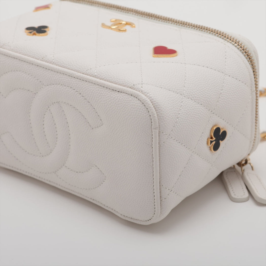 Top Quality Chanel Matrasse Caviar S Chain Shoulder Bag Vanity White G