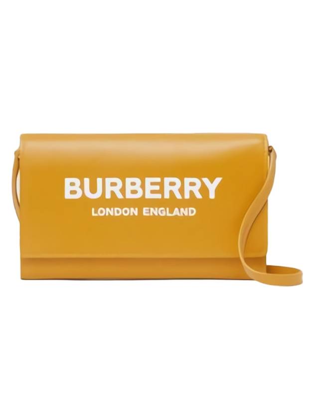 Burberry Logo Print Detachable Strap Shoulder Bag Yellow