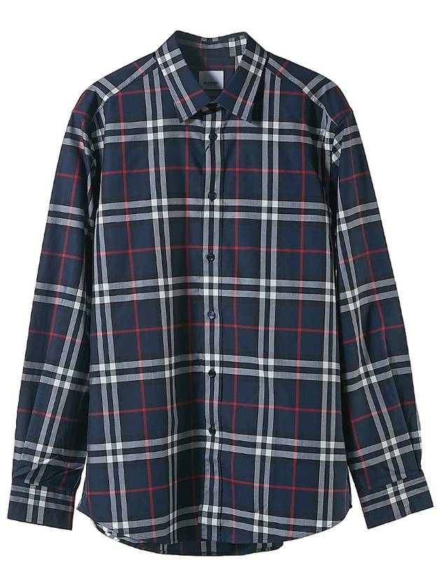 Burberry Men's Vintage Check Long Sleeve Shirt Navy