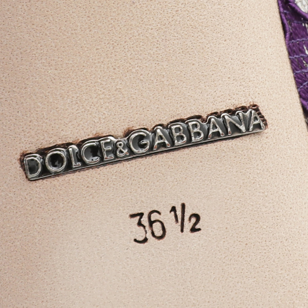 Dolce & Gabbana Violet Taormina Lace Pumps 36.5