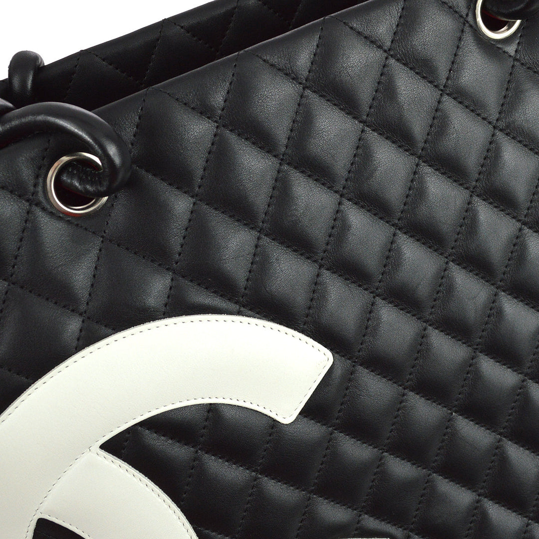 Top Quality Chanel 2004-2005 Black Calfskin Cambon Ligne Handbag