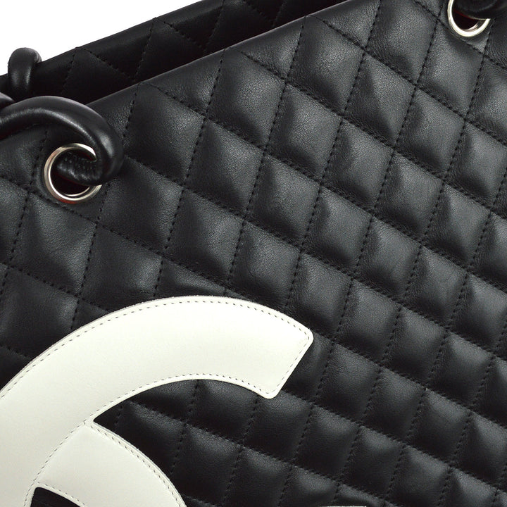 Top Quality Chanel 2004-2005 Black Calfskin Cambon Ligne Handbag