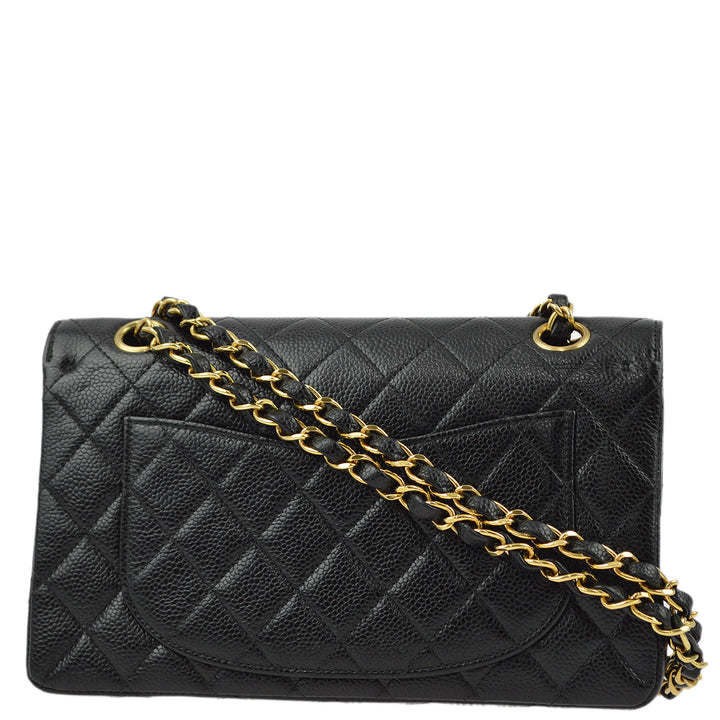 Top Quality Chanel Black Caviar Small Classic Double Flap Shoulder Bag