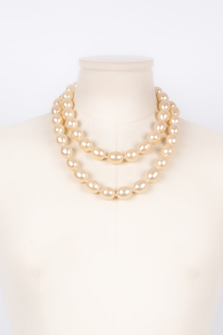 Collier de perles nacr√©es Top Quality Chanel 1990s